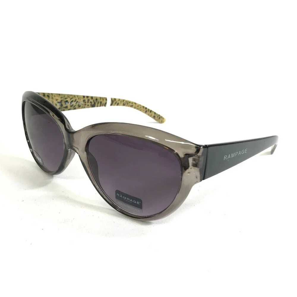 Rampage Sunglasses RS10009 GRY-35 Black Brown Cat Eye Frames with Purple Lenses